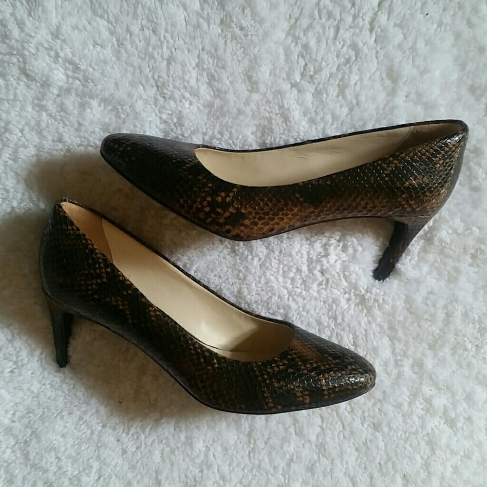 Cole Haan Brown Snakeskin heels